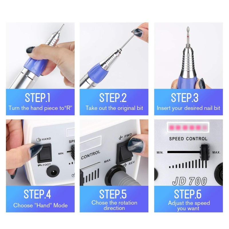 Ηλεκτρικός Τροχός Manicure & Pedicure JD-700 35W